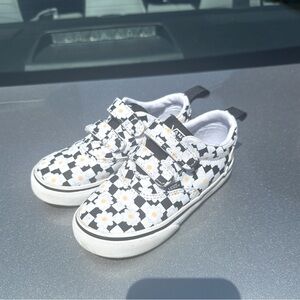 Toddler Daisy Checkered Vans Size 8C/Y